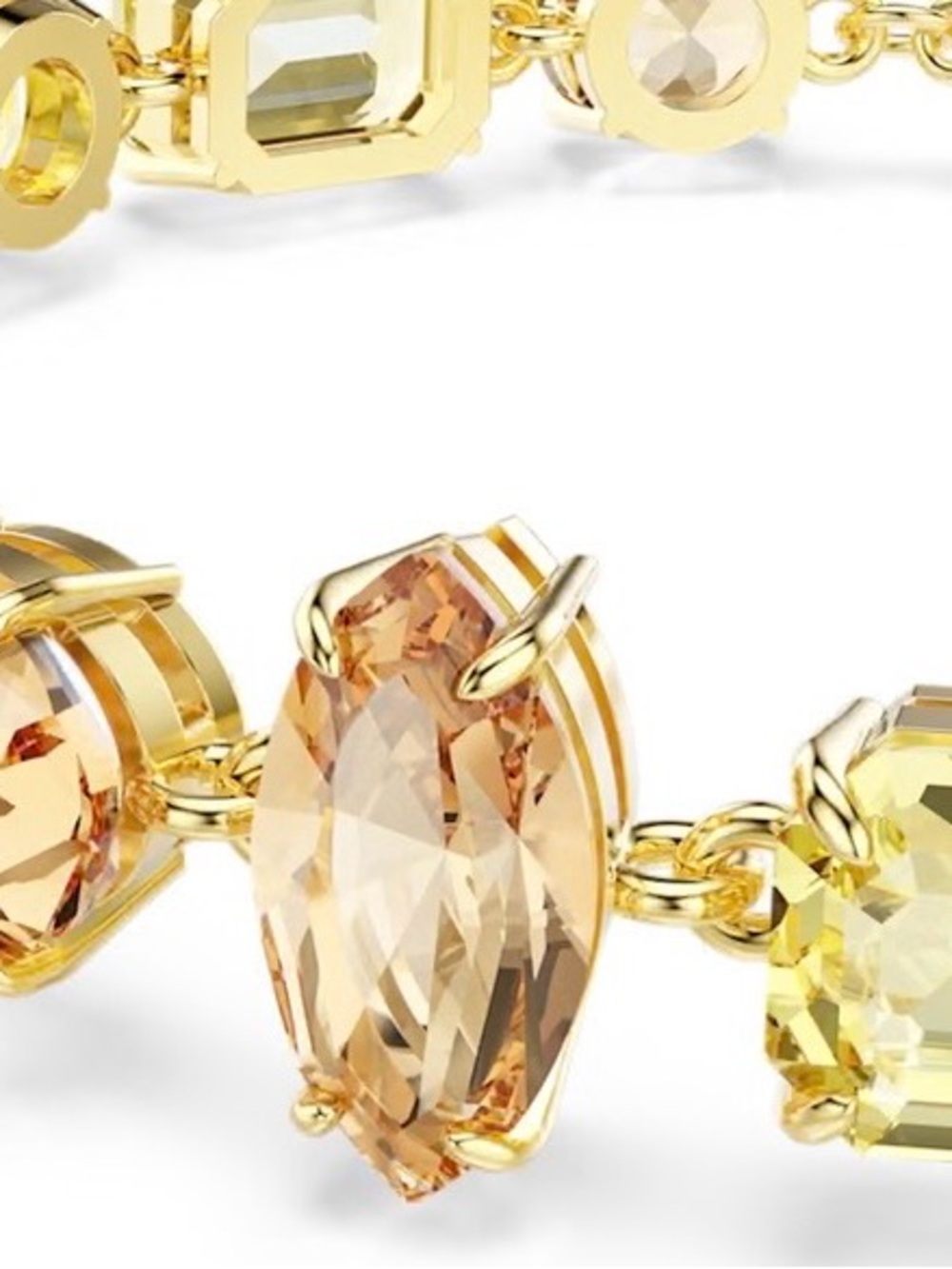 Swarovski Gold-Tone Bracelet with Champagne and Light Yellow Crystals